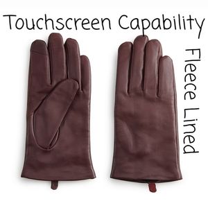 👀50% OFF👀 🧤 NWT‼️ Apt. 9 brand Ladies Fleece Lined Leather Gloves